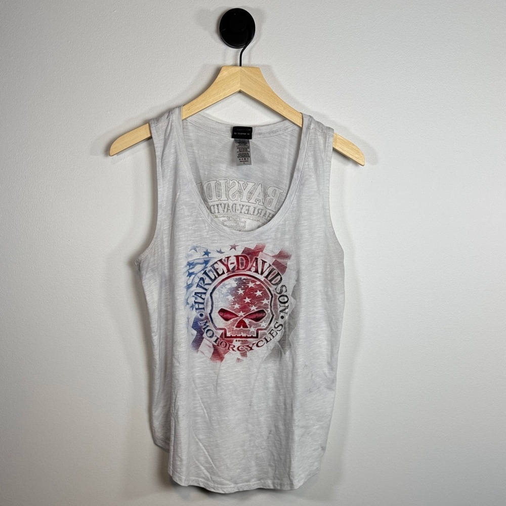 Harley-Davidson Women's Large Thrashed Willie G Skull Tank Top